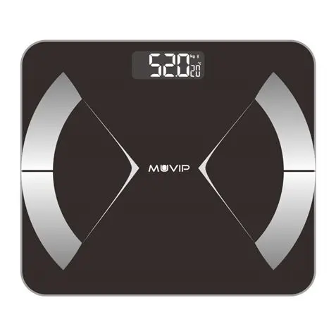 Muvip Body Muscle Bascula de Ba�o Digital Bluetooth - Pantalla LCD - Plataforma de Cristal Templado 