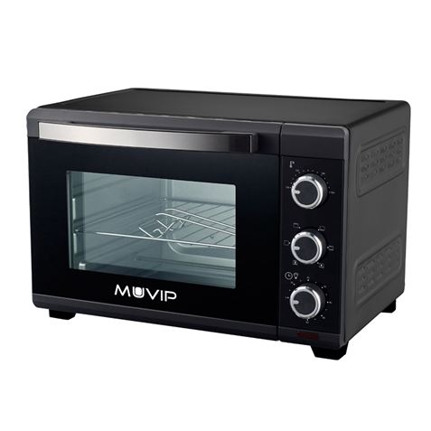 Muvip Horno 1600W 25L - Regulador de Temperatura 100�-230� - Exterior de Acero con Revestimiento - S