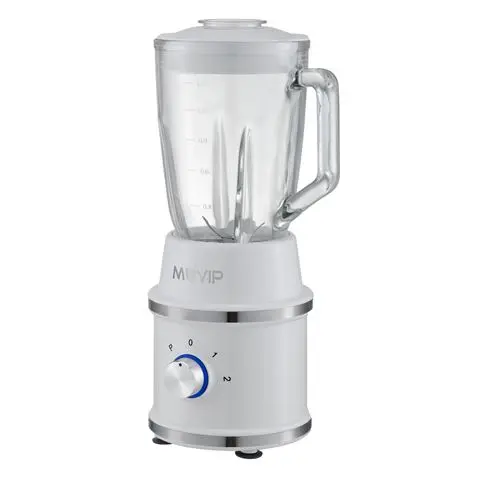 Muvip Desing White Batidora de Vaso 1300W 1.5L - 2 Velocidades - Chuchillas de Acero Inoxidable - Fu