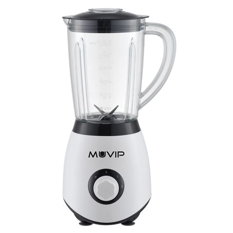Muvip Batidora de Vaso 1300W 1.5L - 2 Velocidades - Chuchillas de Acero Inoxidable - Funcion Pica Hi