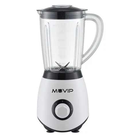 Muvip Batidora de Vaso 1300W 1.5L - 2 Velocidades - Chuchillas de Acero Inoxidable - Funcion Pica Hi