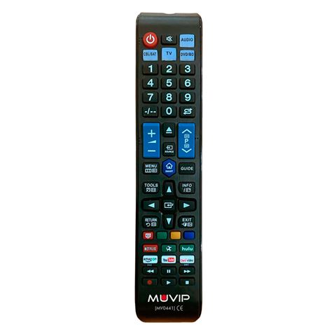Muvip Serie Large Mando a Distancia Universal Smart TV - Combina 4 Aparatos en1 TV, DVD, Blu-Ray, Sa