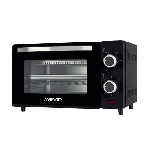 Muvip Horno de Sobremesa 650W 10L - Regulador de Temperatura 100� - 230� - Puerta de Cristal Templad