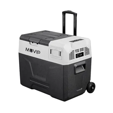 Muvip Nevera Portatil con Compresor - Capacidad 30 litros - Proteccion para bateria - Luz led interi