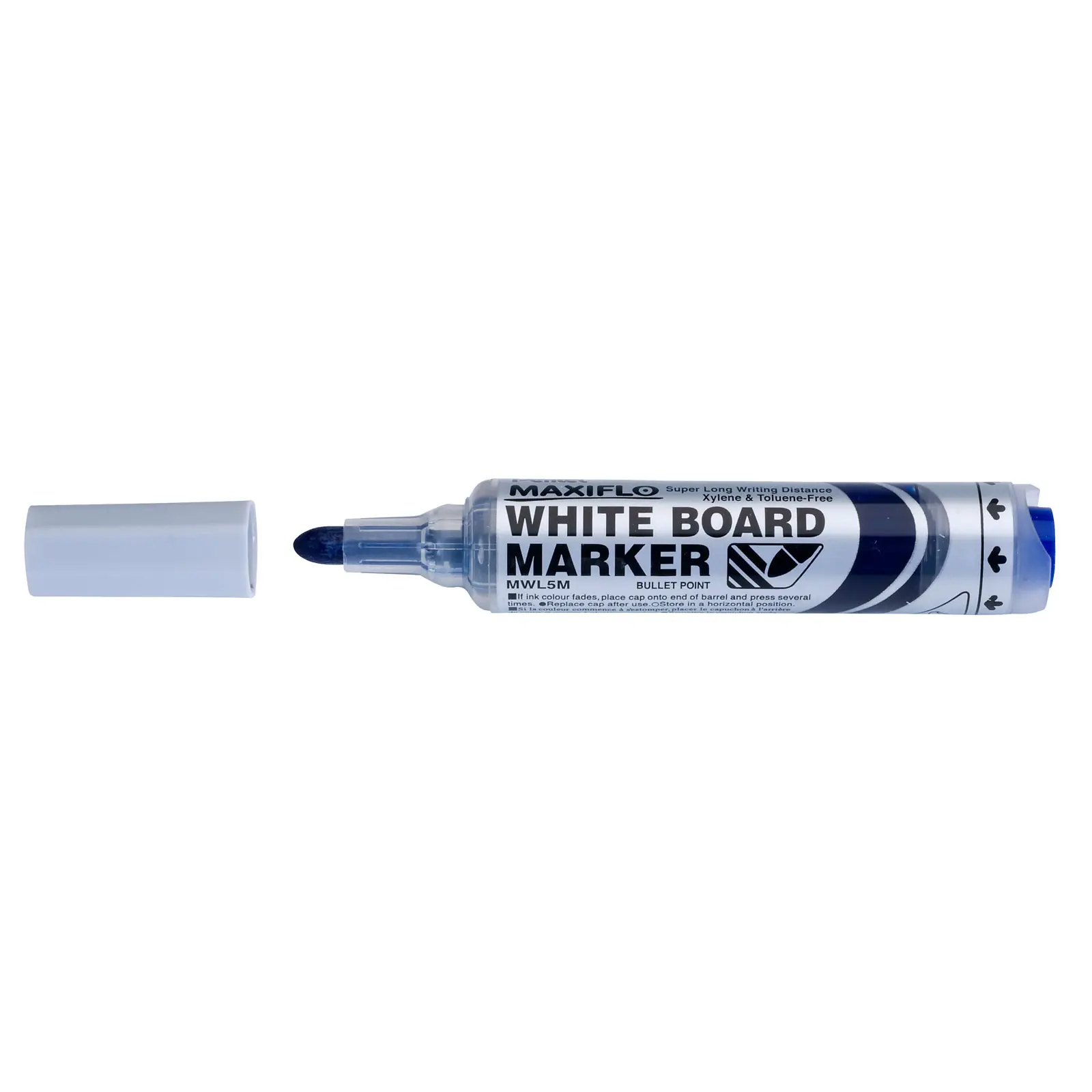 Pentel Maxiflo Rotulador para Pizarra Blanca - Regulacion del Flujo de Tinta - Punta Redonda - Ancho