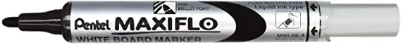 Pentel Maxiflo Rotulador para Pizarra Blanca - Regulacion del Flujo de Tinta - Punta de Bala - Ancho