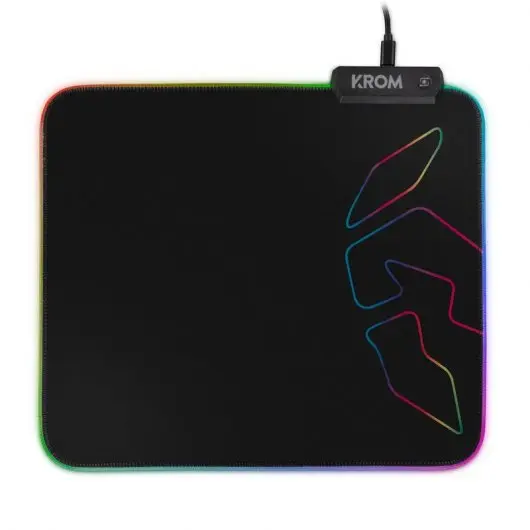 Krom Knout RGB Alfombrilla Gaming - Iluminacion RGB - Superficie de Microfibra - Base de Caucho - 32