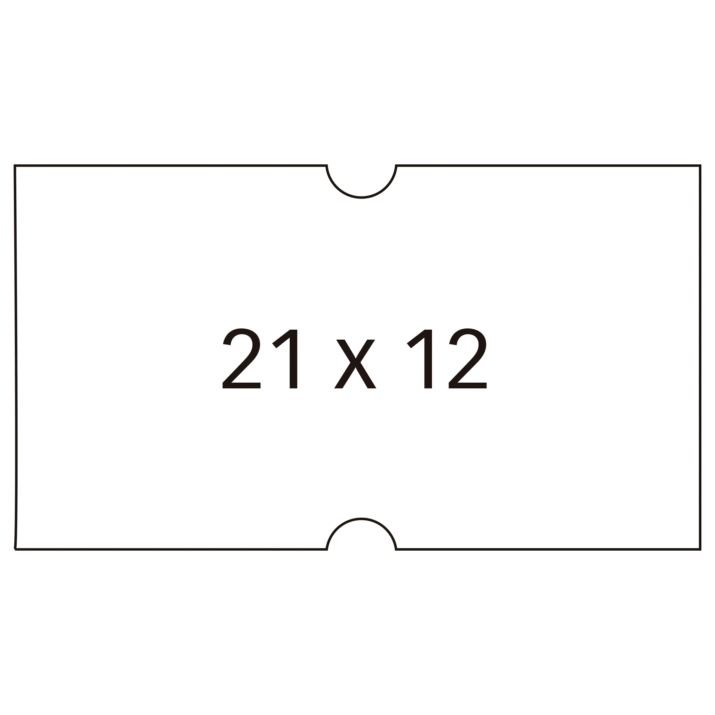 Apli Etiquetas Blancas para Maquinas Etiquetadoras de Precios de 1 Linea - Tamao 21 x 12mm - Pack d