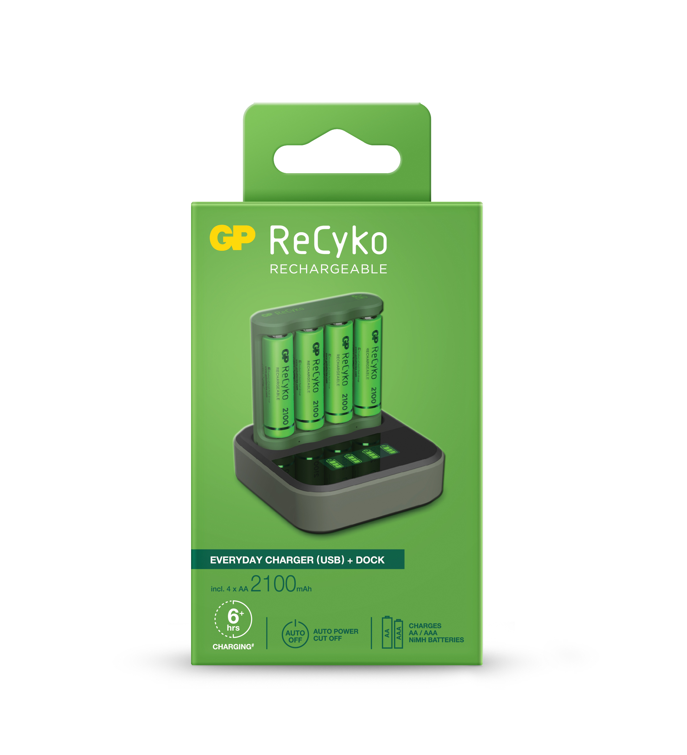 GP ReCyko B421 Dock Pack de Cargador Everyday USB 4 Espacios + Base de Carga + 4 Pilas Recargables 2