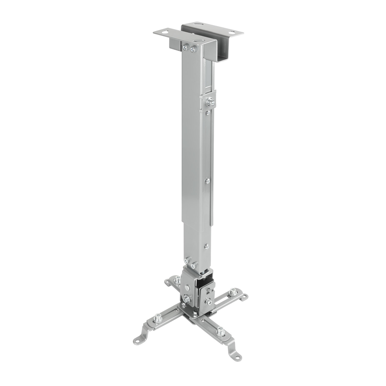 Tooq Soporte Universal de Techo para Proyector - Inclinable y Giratorio - Peso Max 20Kg - Color Plat
