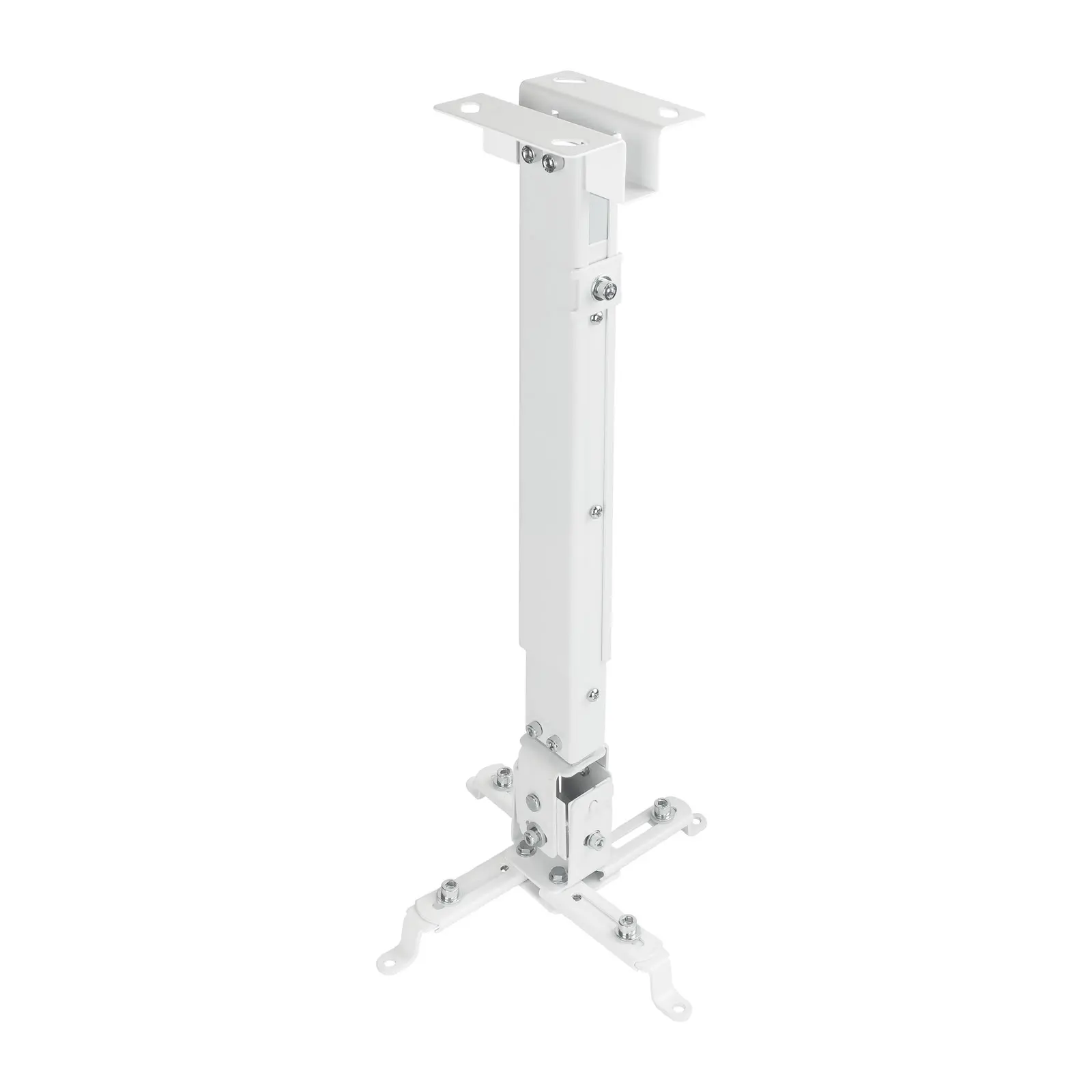 Tooq Soporte Universal de Techo para Proyector - Inclinable y Giratorio - Peso Max 20Kg - Color Blan