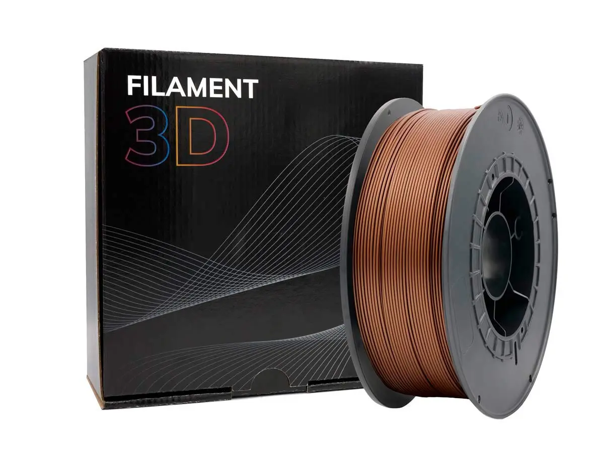 Filamento 3D PLA - Diametro 1.75mm - Bobina 1kg - Color Bronce