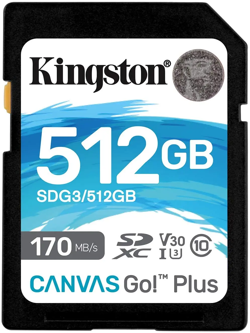 Kingston Tarjeta SDXC 512GB UHS-I U3 V30 Clase 10 170MB/s Canvas Go Plus