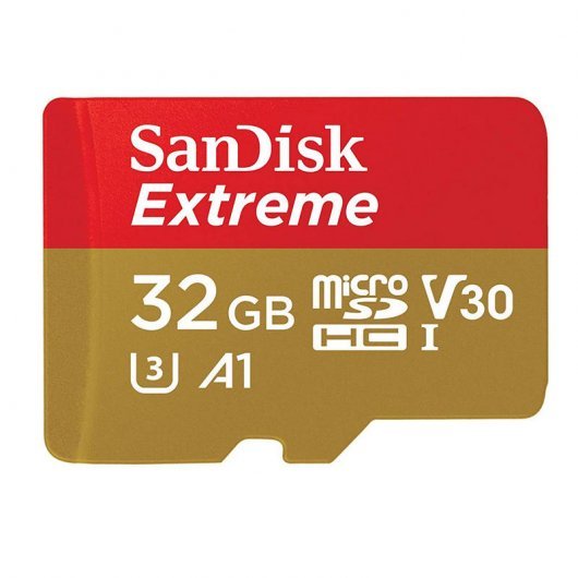 Sandisk Extreme Tarjeta Micro SDHC 32GB UHS-I U3 A1 Clase 10 100MB/s + Adaptador SD