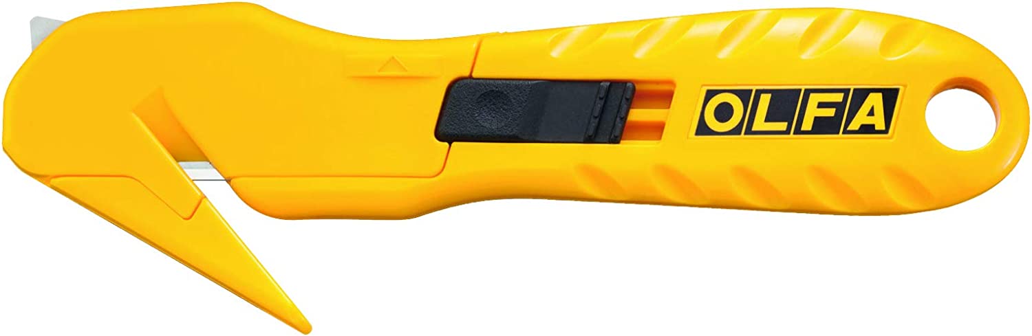 Olfa SK-10 Cuchilla de Seguridad con Hoja Oculta - Acero Inoxidable - Maxima Seguridad - Uso Ambidie