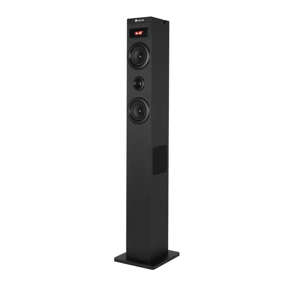 NGS Sky Charm 2.1 Torre de Sonido Bluetooth 80W - Mando a Distancia - Pantalla LED - USB, Radio FM, 