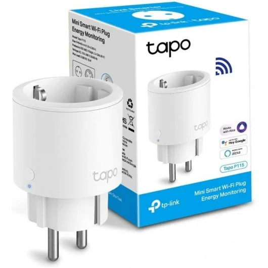 TP-Link Tapo P115 Mini Enchufe Inteligente Wi-Fi - Monitor Energia - Ideal para Regletas - Temporiza
