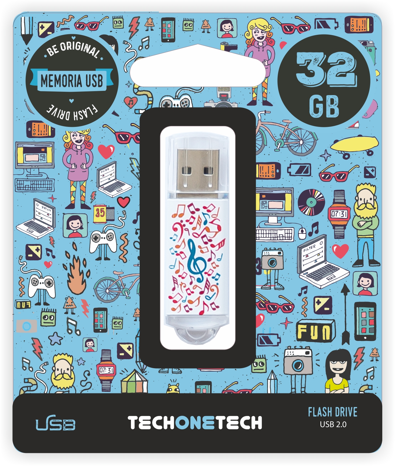 TechOneTech Music Dream Memoria USB 2.0 32GB (Pendrive)