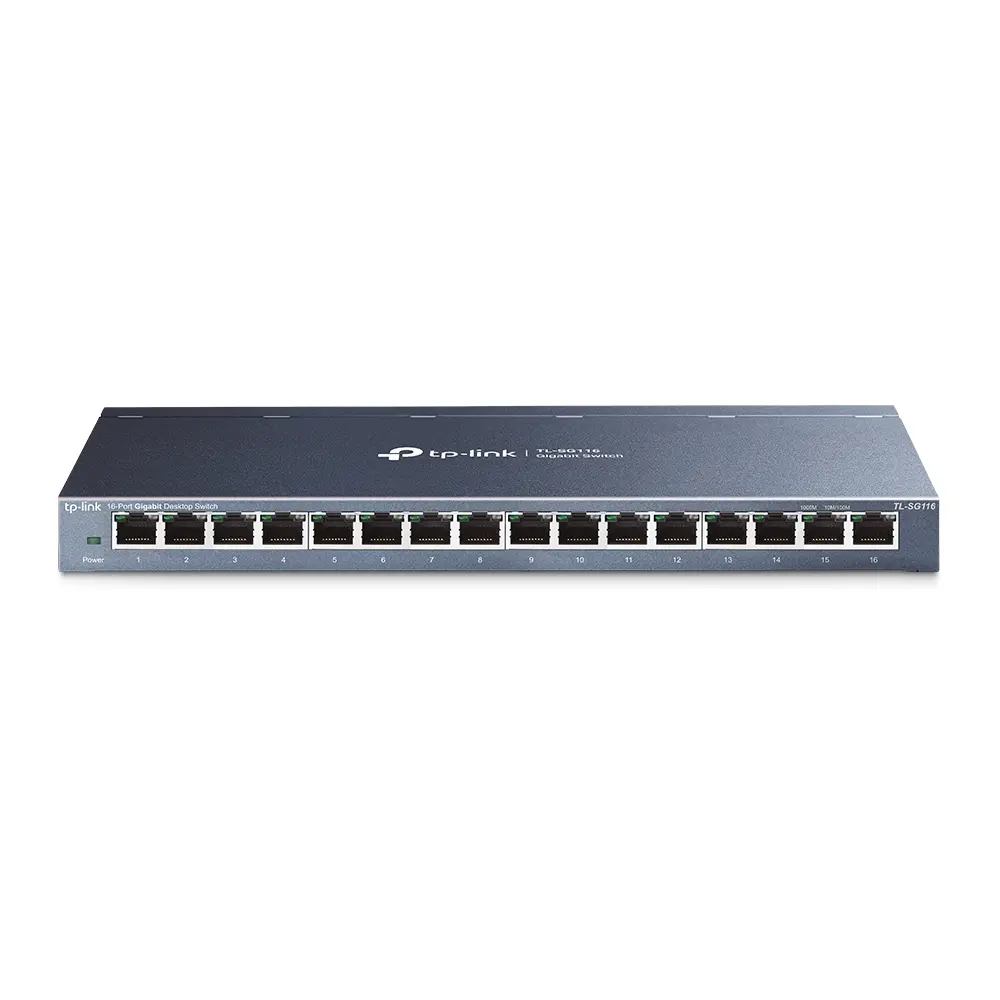 TP-Link Switch de 16 Puertos Gigabit No Gestionable - Tecnologia Verde - Control de Flujo - Plug & P