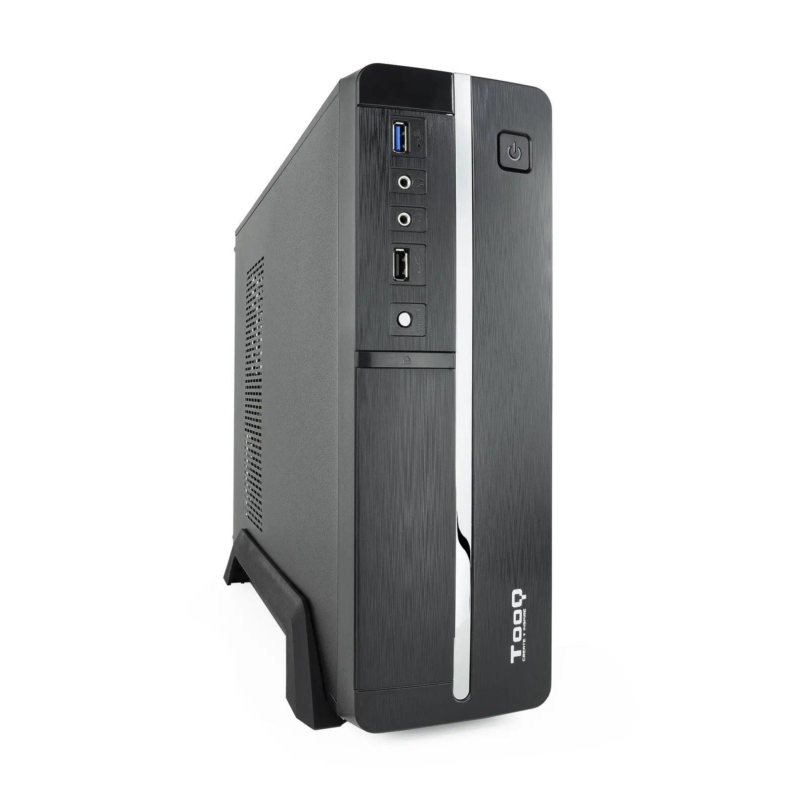 Tooq Caja Micro ATX, Mini ITX Slim - Fuente de Alimentacion 500W - 1x HDD3,5 + 1x SDD2,5 + 1x HDD5.2
