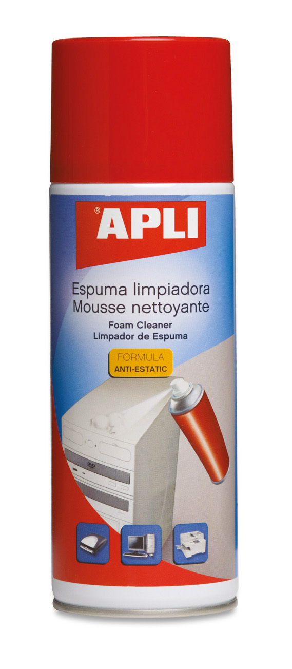 Apli Espuma Limpiadora Antiestatica - 400ml - Limpieza Externa de Aparatos Electronicos - Mejora El 