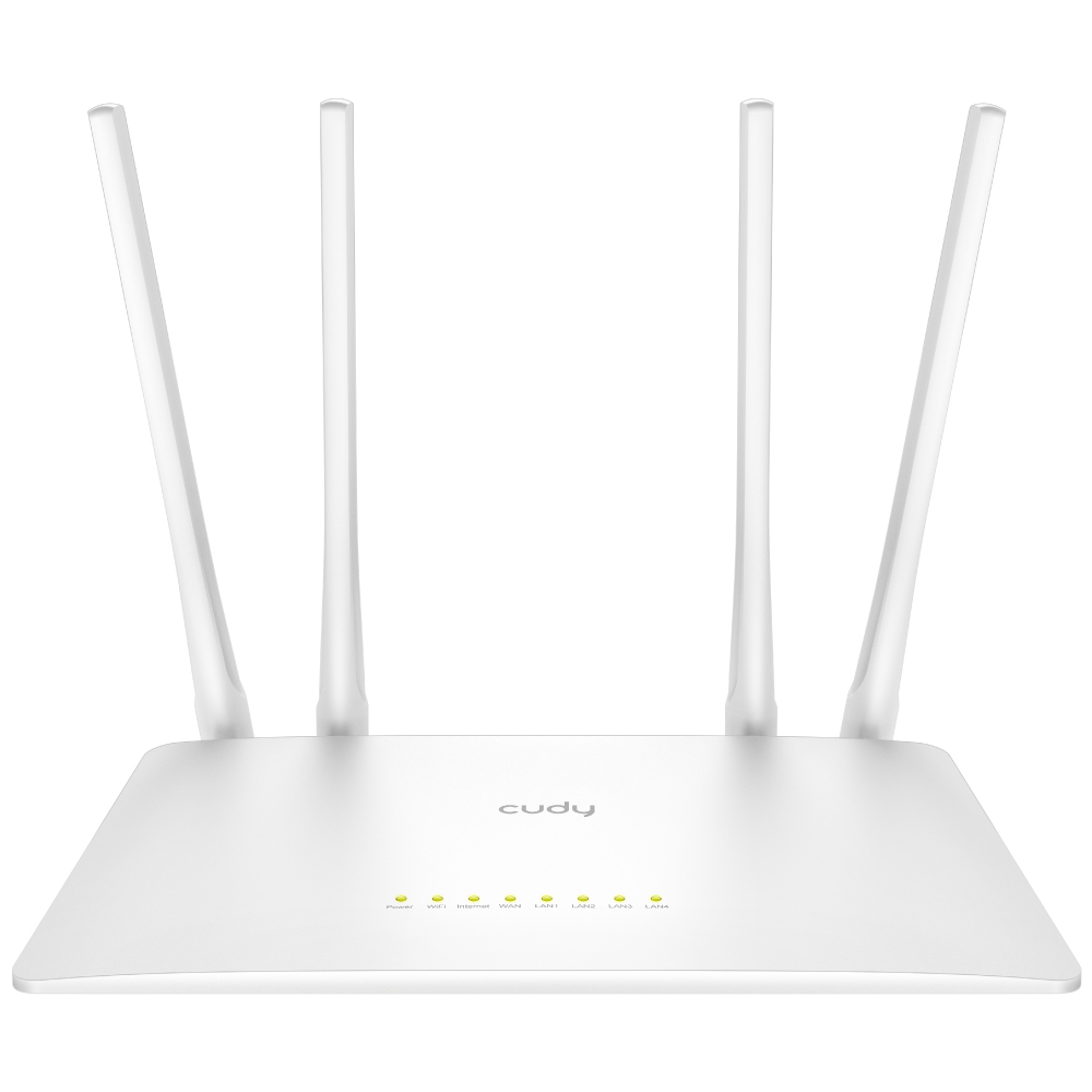Cudy WR1200 Smart Router WiFi AC1200 Doble Banda - 1x Puerto Wan 100/10 Mbps y 4x Puertos Lan 100/10