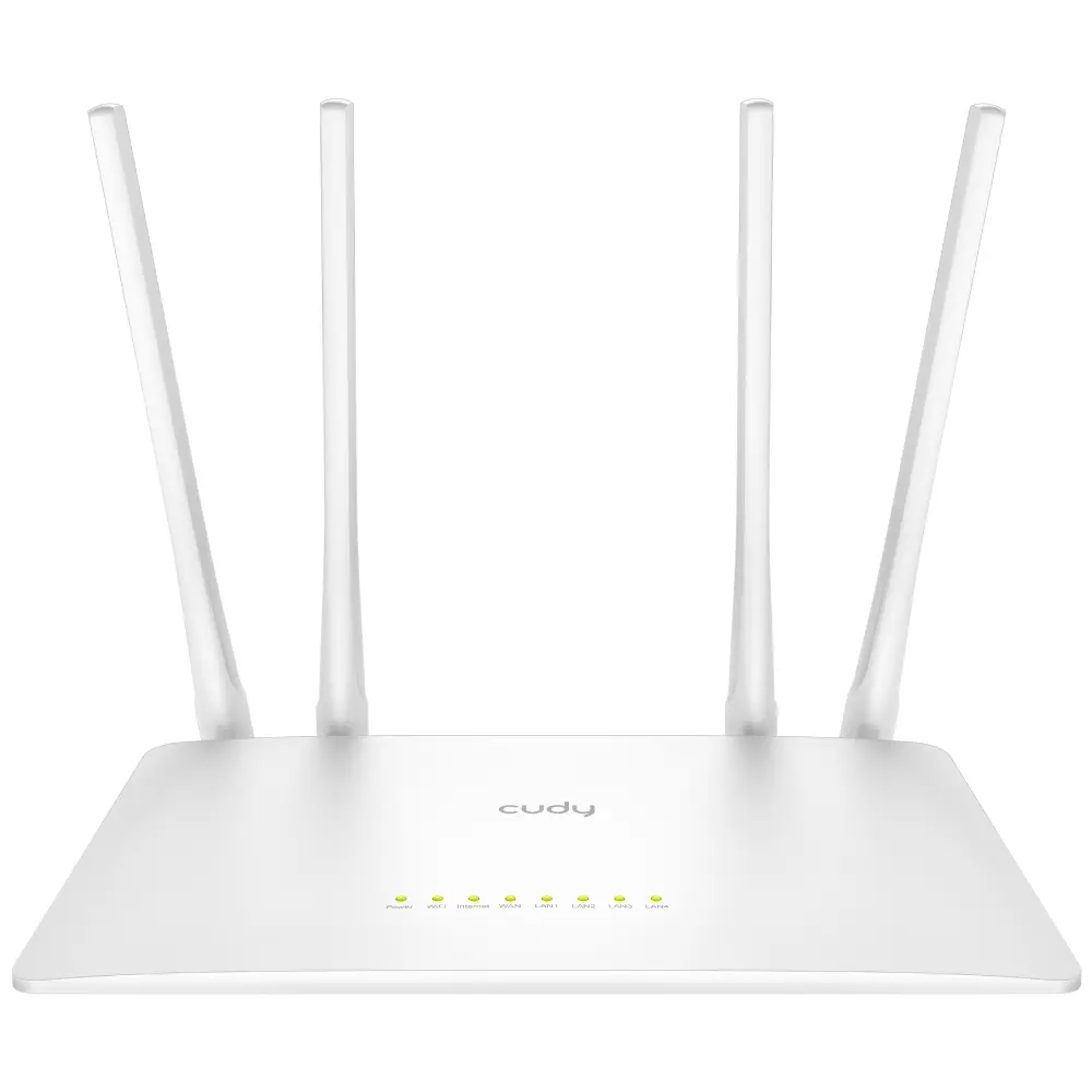 Cudy WR1200 Smart Router WiFi AC1200 Doble Banda - 1x Puerto Wan 100/10 Mbps y 4x Puertos Lan 100/10