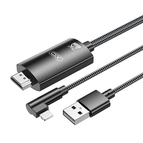 XO Adaptador de Cable Lightning A Hdmi - Longitud de 1.8m - Soporte de Resolucion 2K(60Hz)/1080P - I
