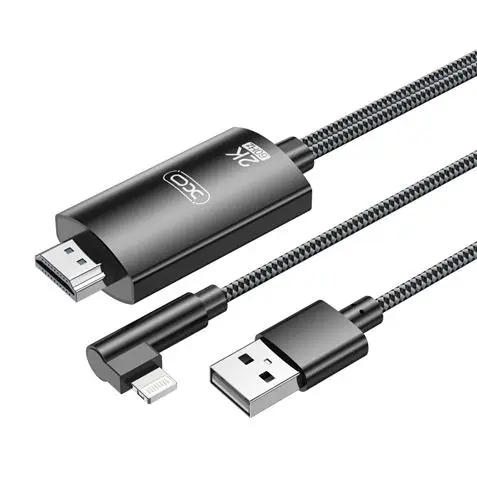 XO Adaptador de Cable Lightning A Hdmi - Longitud de 1.8m - Soporte de Resolucion 2K(60Hz)/1080P - I