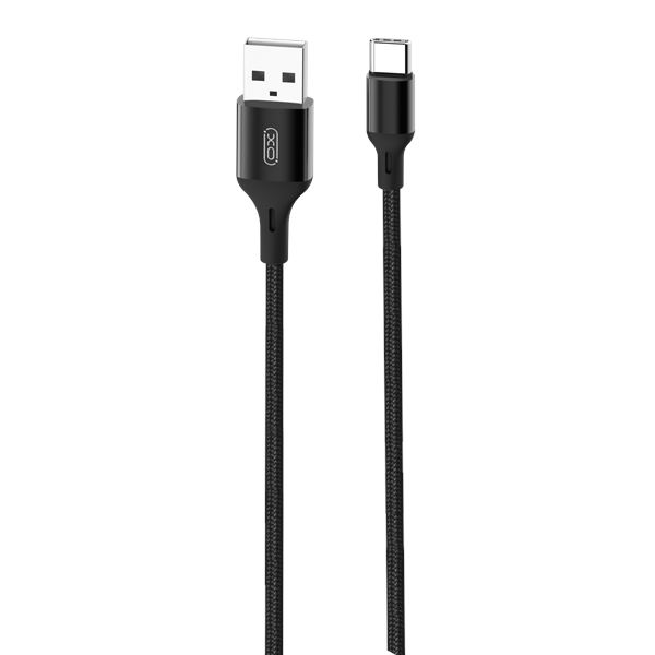 XO Cable USB-A Macho a Tipo C - Carga + Transmision de Datos Alta Velocidad - 2-4A - 1m - Color Negr