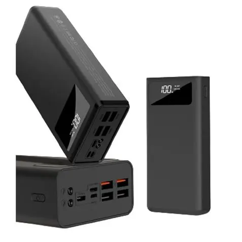 XO PR123 Powerbank 30000mAh - 4 Salidas USB-A - Entradas microUSB, USB-C y Lightning - Pantalla LCD 