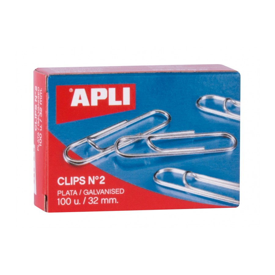 Apli Pack de 100 Clips Galvanizados n�2 32 mm