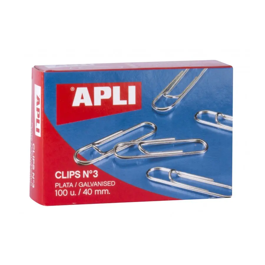 Apli Pack de 100 Clips Galvanizados n�3 40 mm