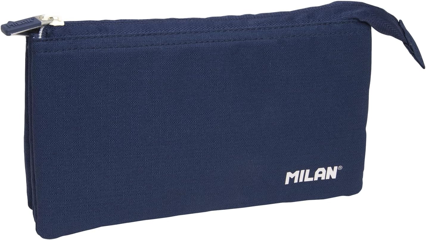 Milan Serie 1918 Estuche Portatodo 5 Compartimentos - Tejido Resistente a las Roturas y Rasgaduras -