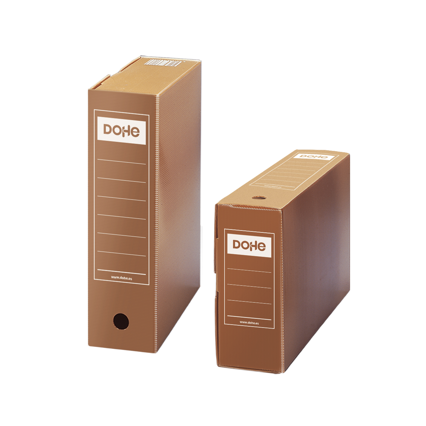 Dohe Caja de Archivo Definitivo Polipropileno Acanalado - Tama�o Folio - Utilizable en Horizontal y 