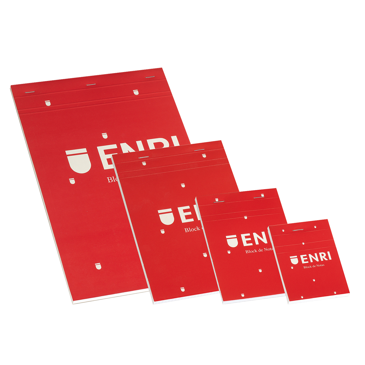 Enri A5 Tapa Blanda Bloc de Notas Grapado - Tama�o A5 - Tapa Blanda - 80 Hojas - Color Rojo