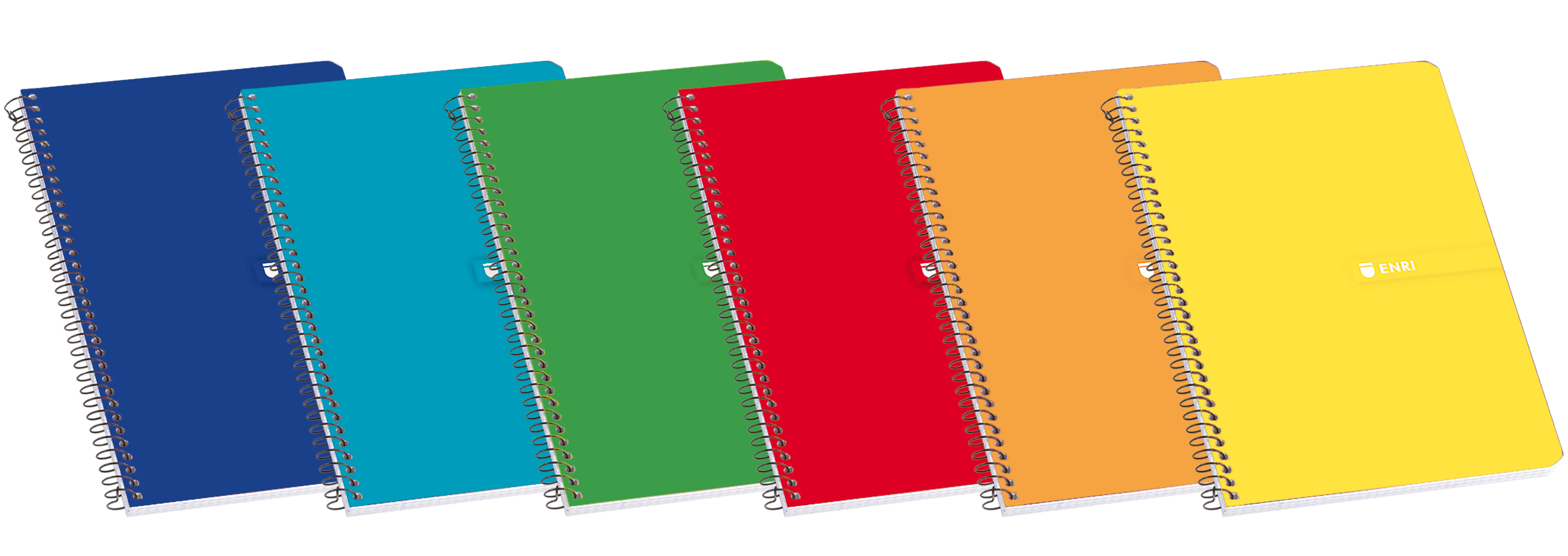 Enri F� Tapa Dura Cuaderno Espiral Liso 80 Hojas Surtido - Tapa Dura Resistente - Cuaderno con Espir