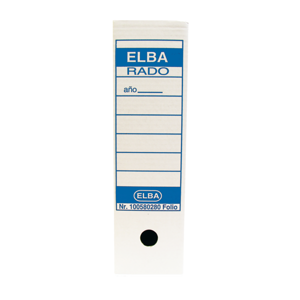 Elba Caja de Archivo Definitivo Folio Prolongado - Resistente y Duradera - Ideal para Organizar Docu