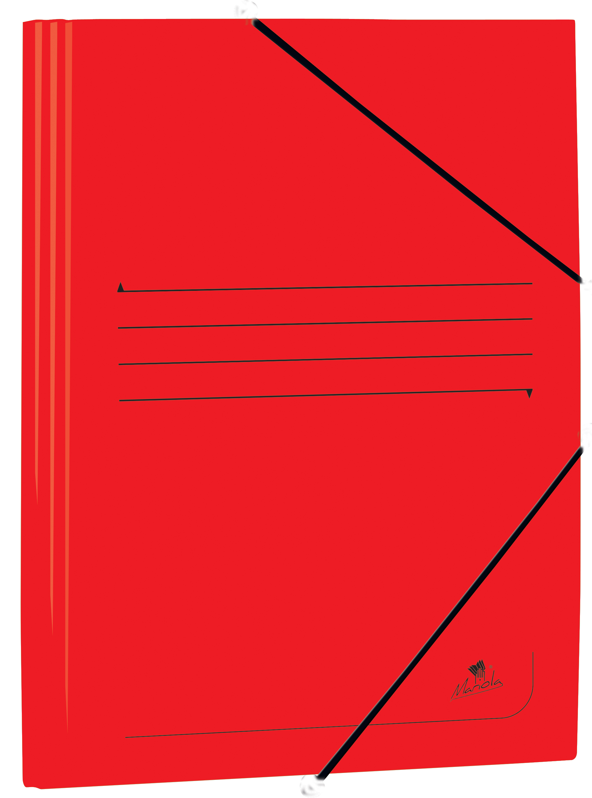 Mariola Carpeta de Carton Estucado con Solapas Folio 500gr/m2 - Medidas 34x25x1cm - Cierre con Goma 