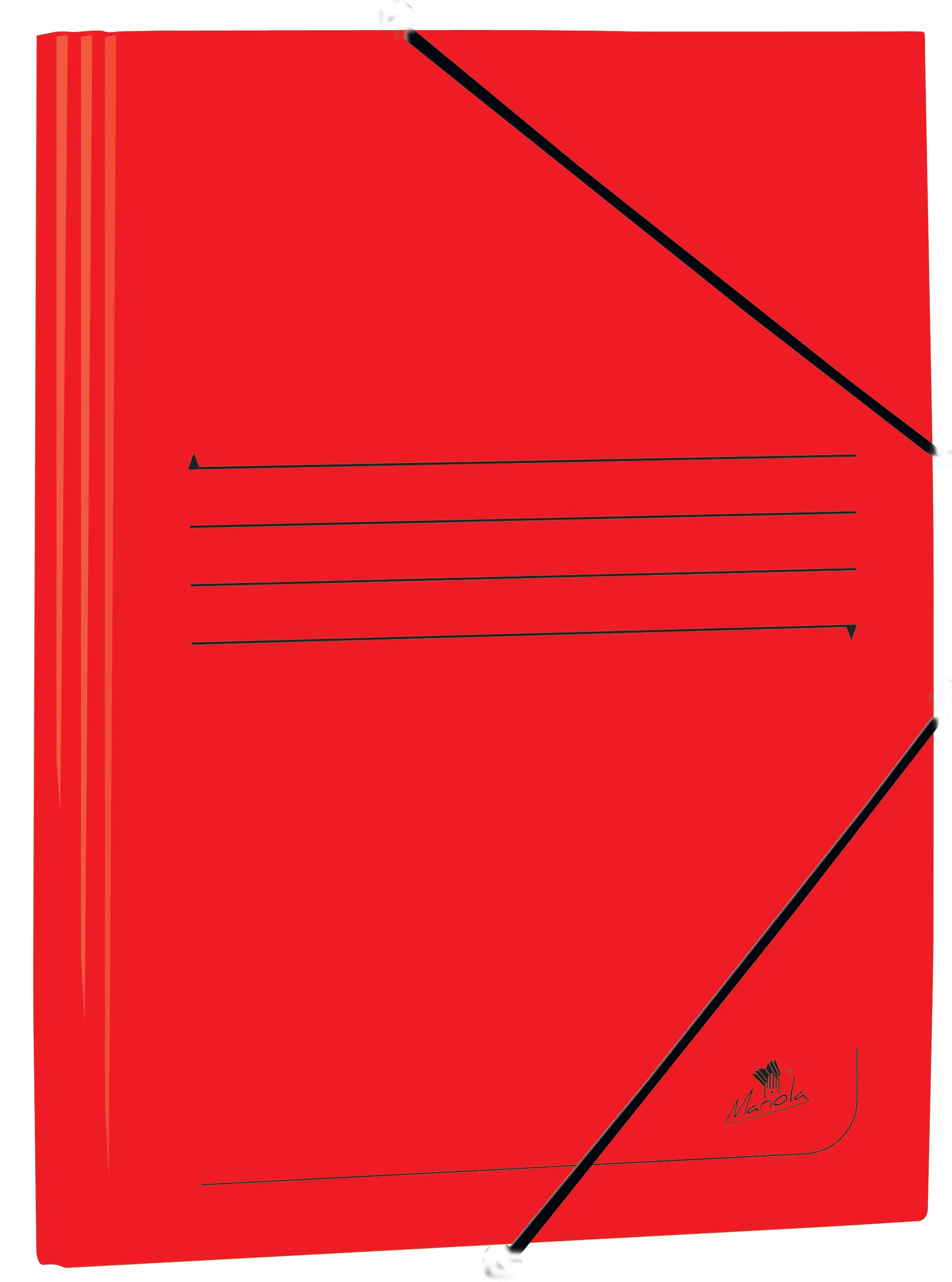 Mariola Carpeta de Carton Estucado con Solapas Folio 500gr/m2 - Medidas 34x25x1cm - Cierre con Goma 