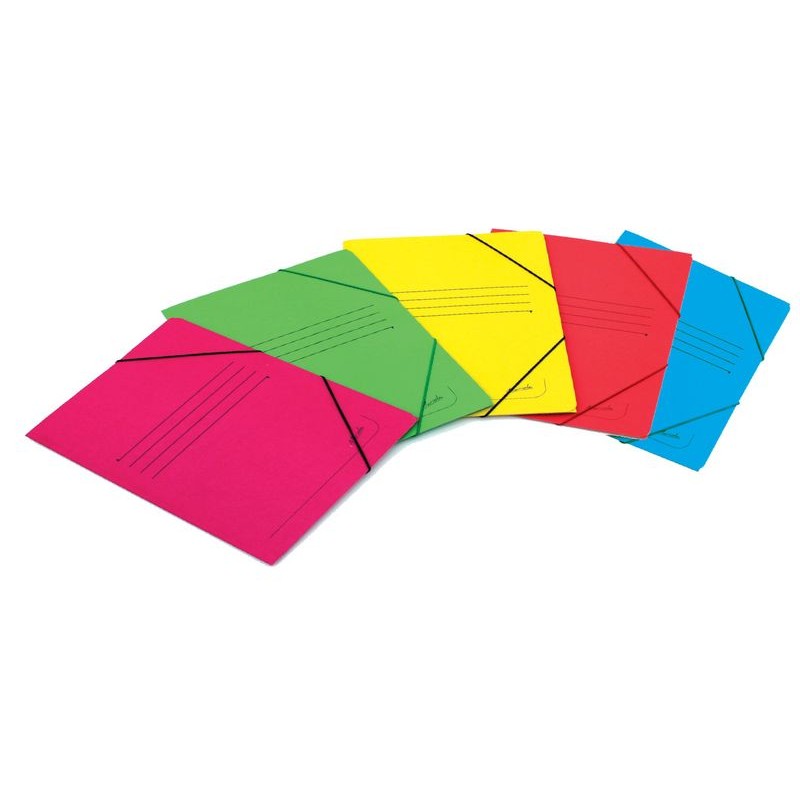 Mariola Carpeta de Carton Estucado con Solapas Folio 500gr/m2 - Medidas 34x25x1cm - Cierre con Goma 