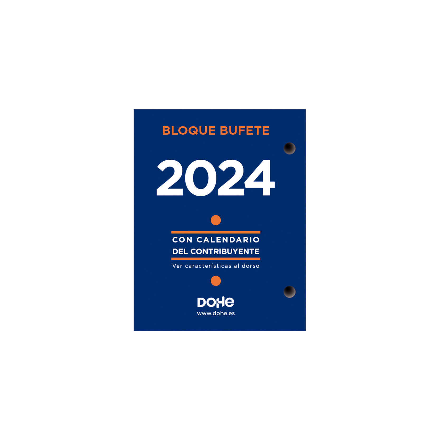 Dohe Bloque Bufete Anual - 2 Perforaciones - Calendario Contribuyente - Planning Mensual - 640 Pagin