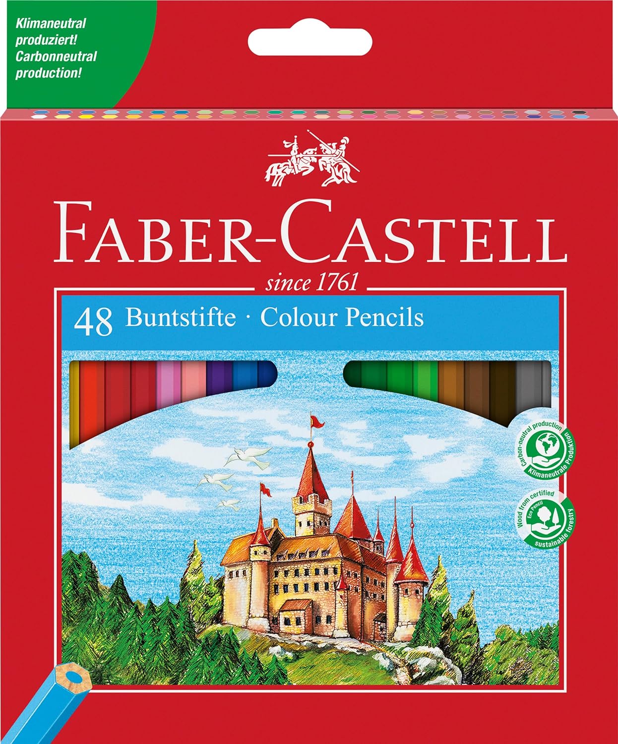 Faber-Castell Classic Colour Pack de 48 Lapices de Colores Hexagonales - Resistencia a la Rotura - C