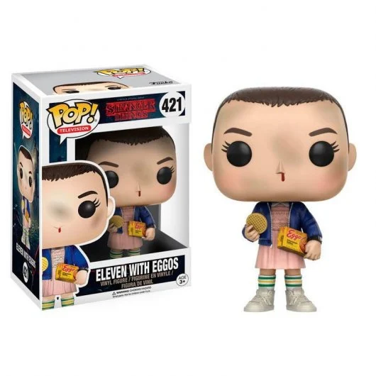 Funko Pop Television Stranger Things Eleven con Eggos con Opcion Chase - Figura de Vinilo - Altura 9