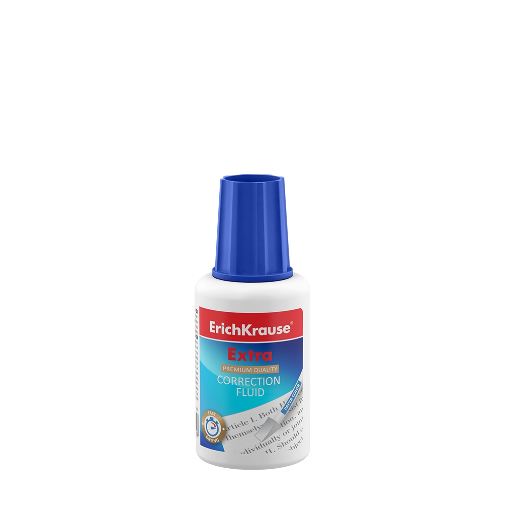 Erichkrause Corrector Liquido Extra con Esponja - Secado Rapido - Opacidad en Fotocopias - Eficiente
