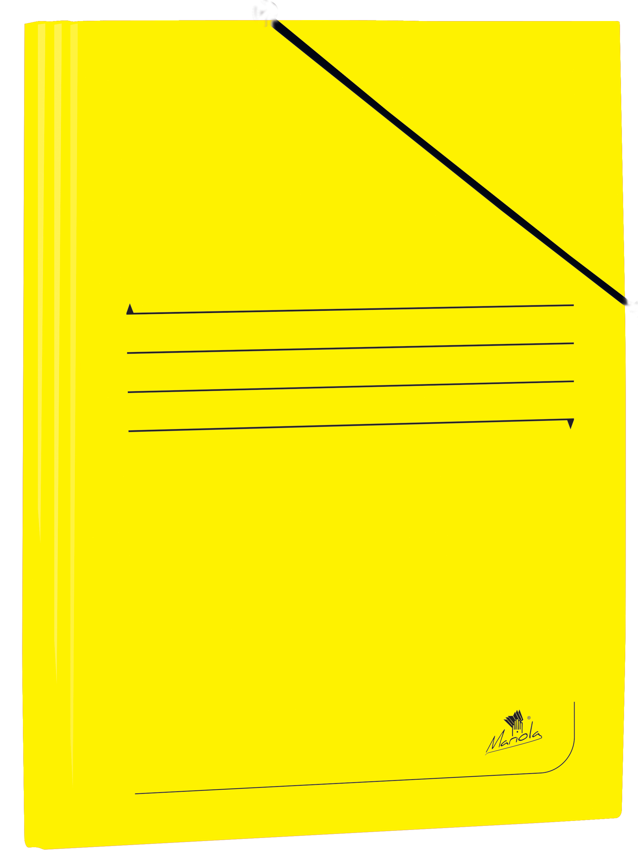 Mariola Carpeta de Carton Plastificado Folio 500gr/m2 - Medidas 34x25cm - Cierre con Goma Elastica -