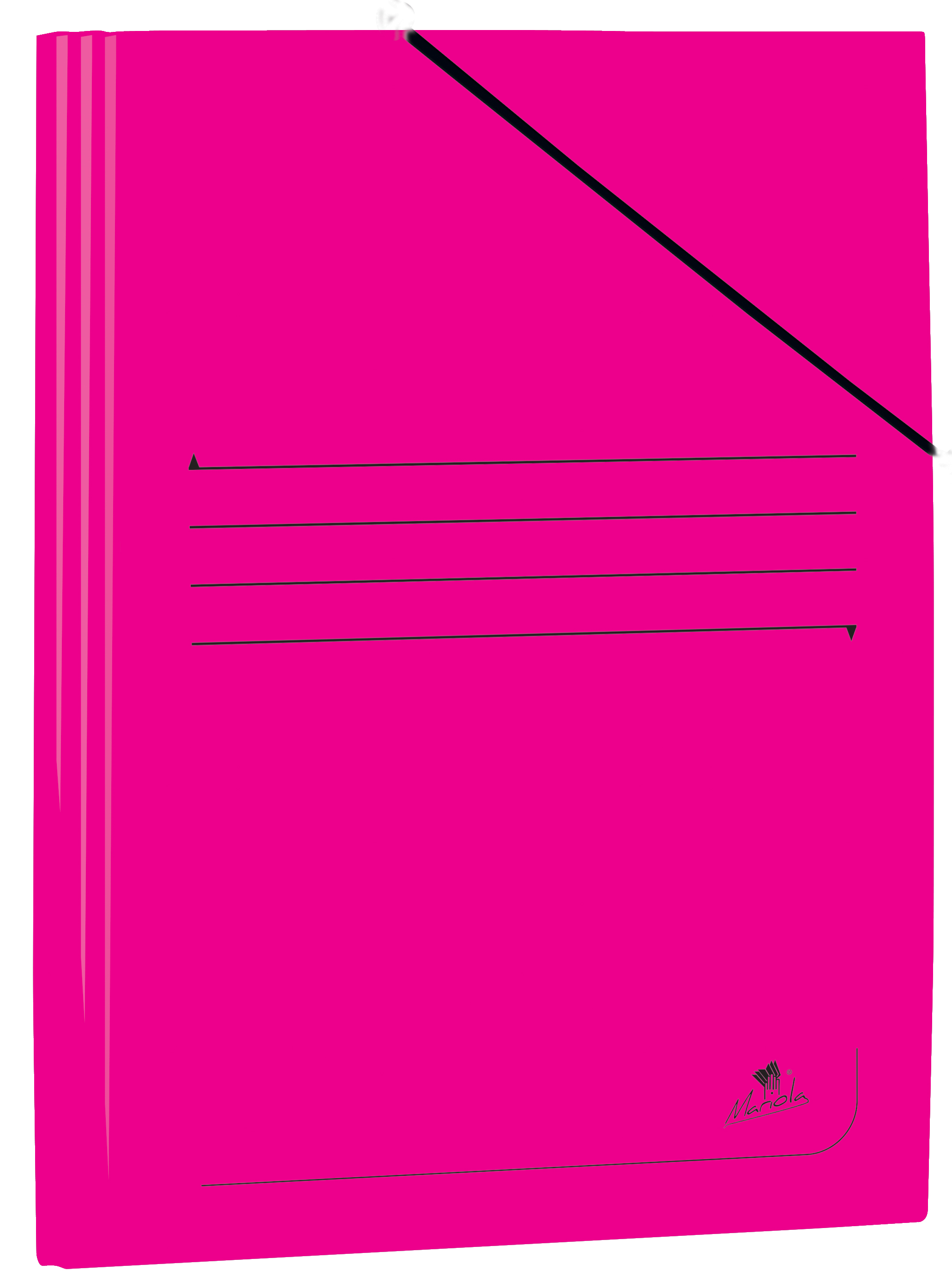 Mariola Carpeta de Carton Plastificado Folio 500gr/m2 - Medidas 34x25cm - Cierre con Goma Elastica -