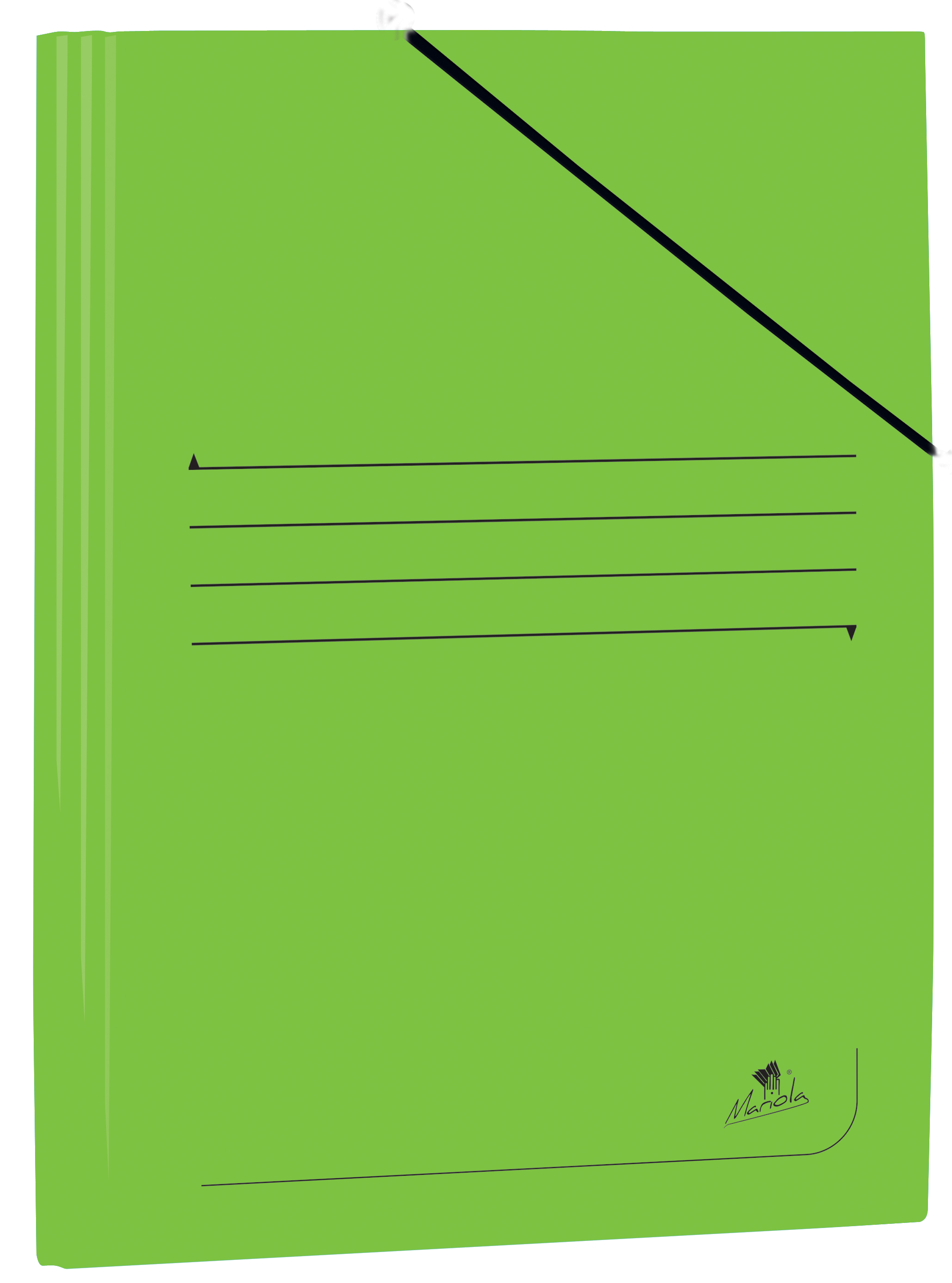 Mariola Carpeta de Carton Plastificado Folio 500gr/m2 - Medidas 34x25cm - Cierre con Goma Elastica -