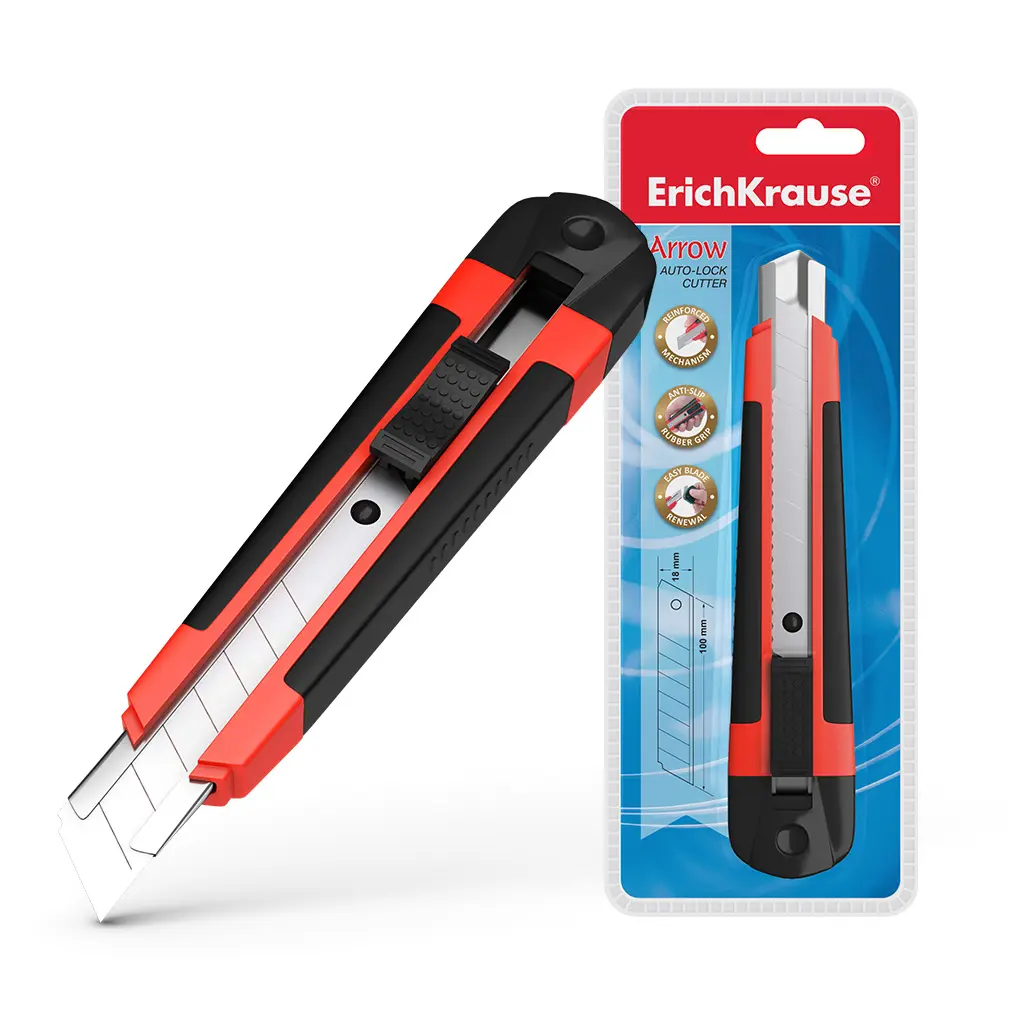 Erichkrause Cuter con Fijador Automatico Arrow - Sistema de Retencion de Cuchilla Autobloqueo - Part