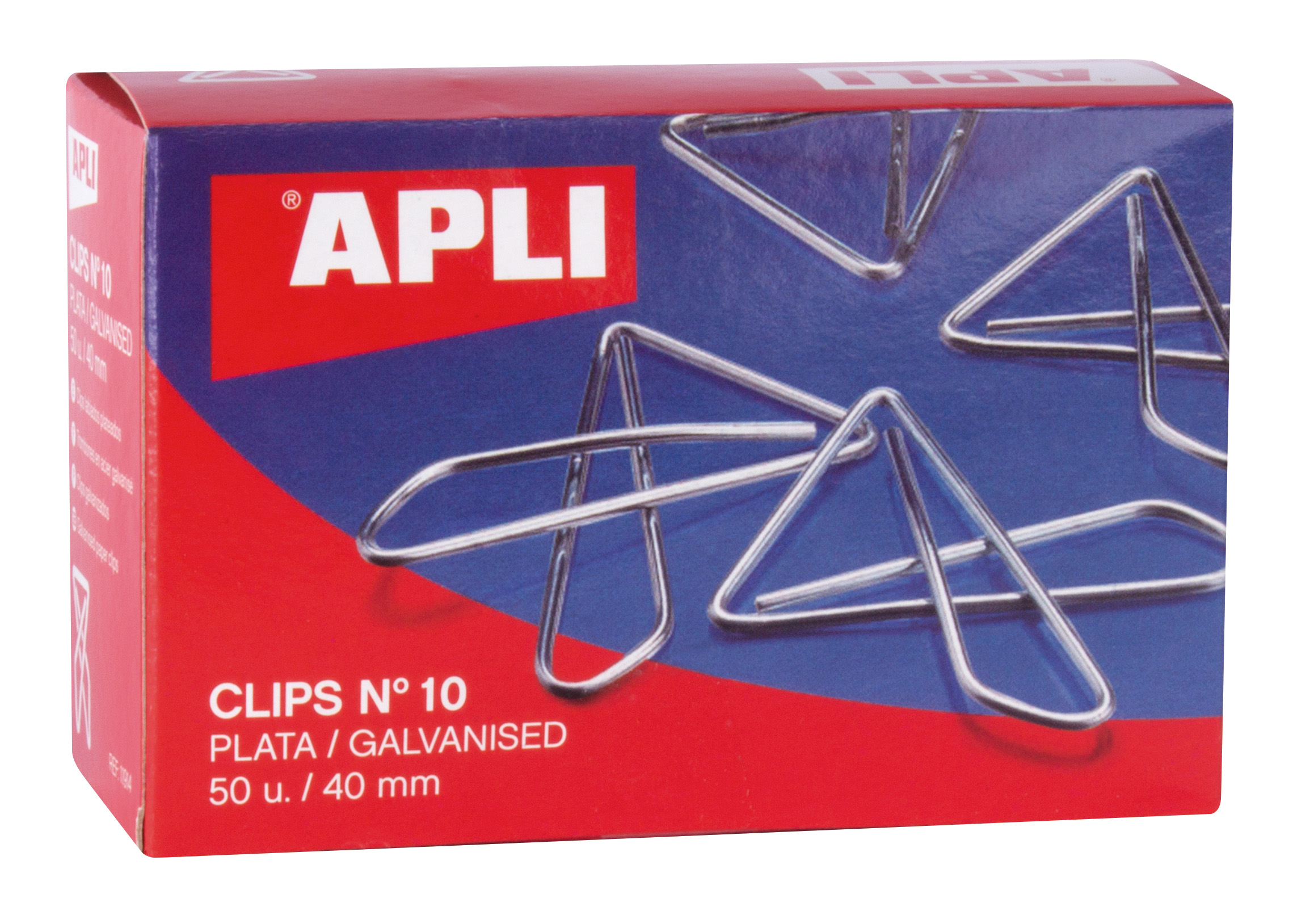 Apli Clips Mariposa Alambre N� 10 (40mm) Acabado Galvanizado-Plata-Organiza tus Documentos con Estil
